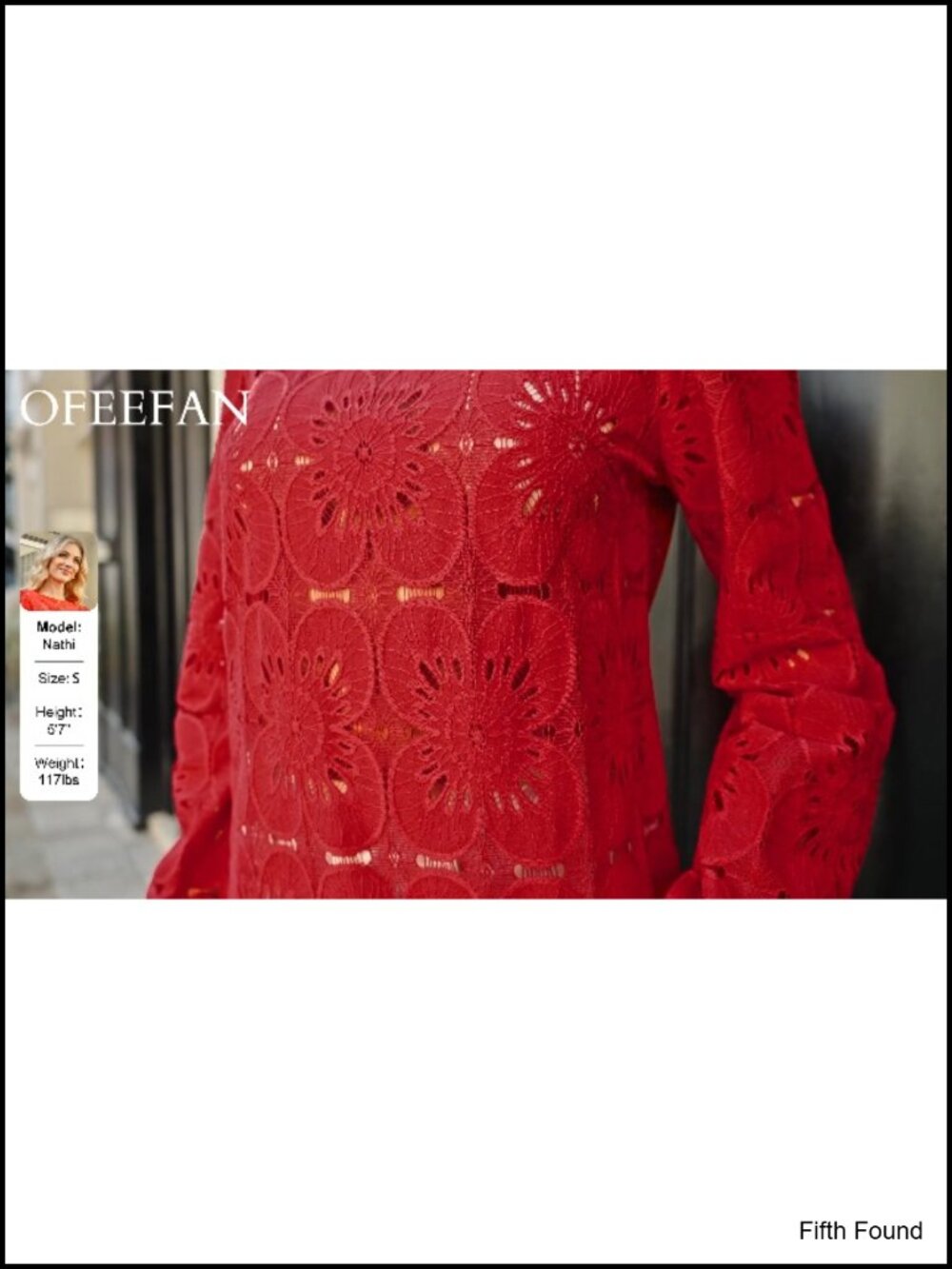 Boho Lace Long Sleeve Blouse Flowy Elastic Cuff Puff Sleeve Button Back - Picture 5 of 6